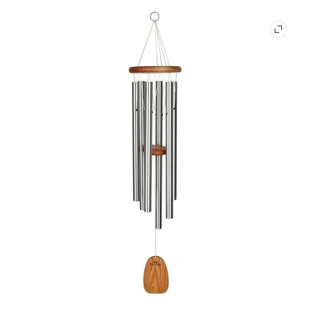 Woodstock Chimes Amazing Grace LARGE Wind Chime Silver, New In Box